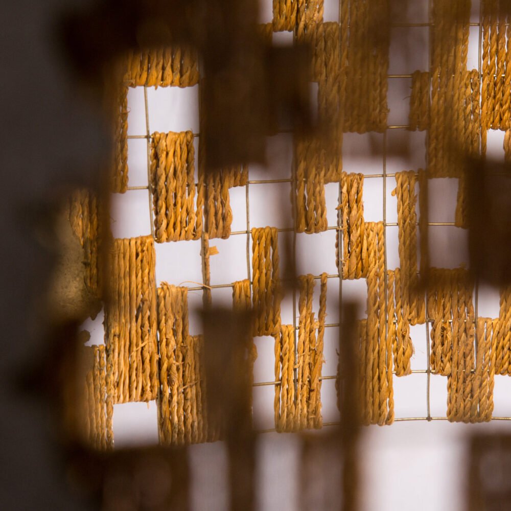 Orb Pendant Lamp with Banana Rope Mesh - Image 3