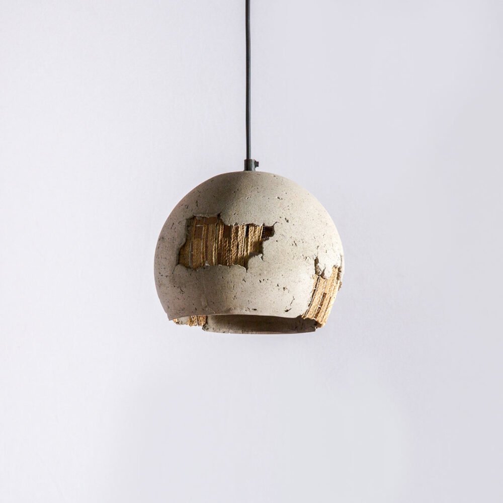Orb Pendant Lamp with Banana Rope Mesh - Image 2